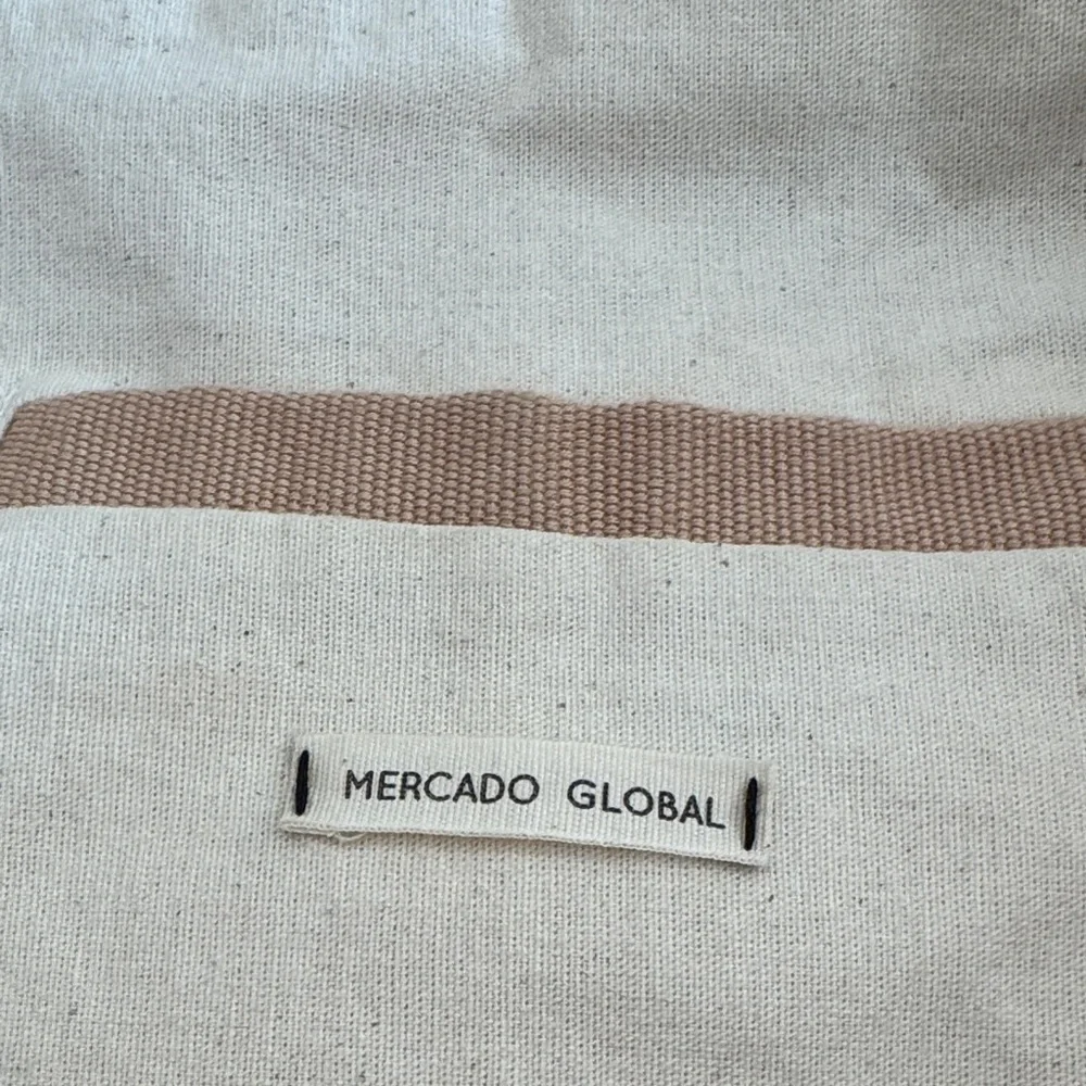 Mercado Global Rosa Tote Hand Woven Artisan Ginger Cream Boho Cotton Bag